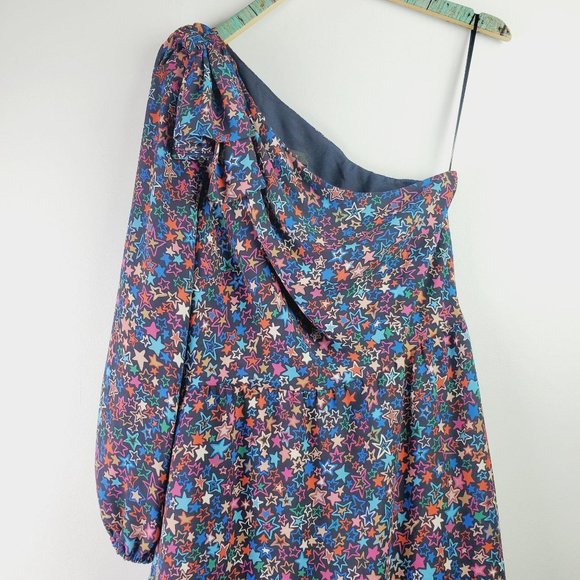 J. Crew Jacuzzi Starburst One Shoulder Dress Sz 8 - Picture 3 of 12
